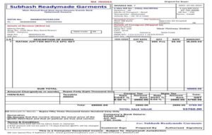 Bill to Ship to – GST Bill Format Design (With E-Way Bill Details)