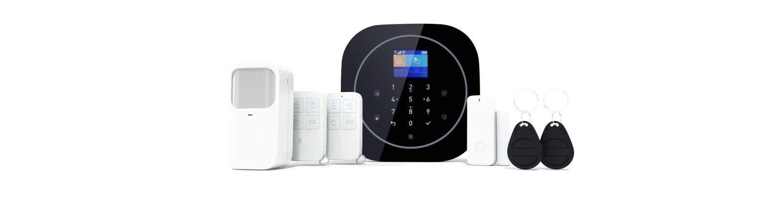 Smart Life WiFi GSM Security Alarm System for Home Shop Office with Motion Sensor | Door Window Sensor | Remote & Mobile Controlled Security System Model: ZX-G12
